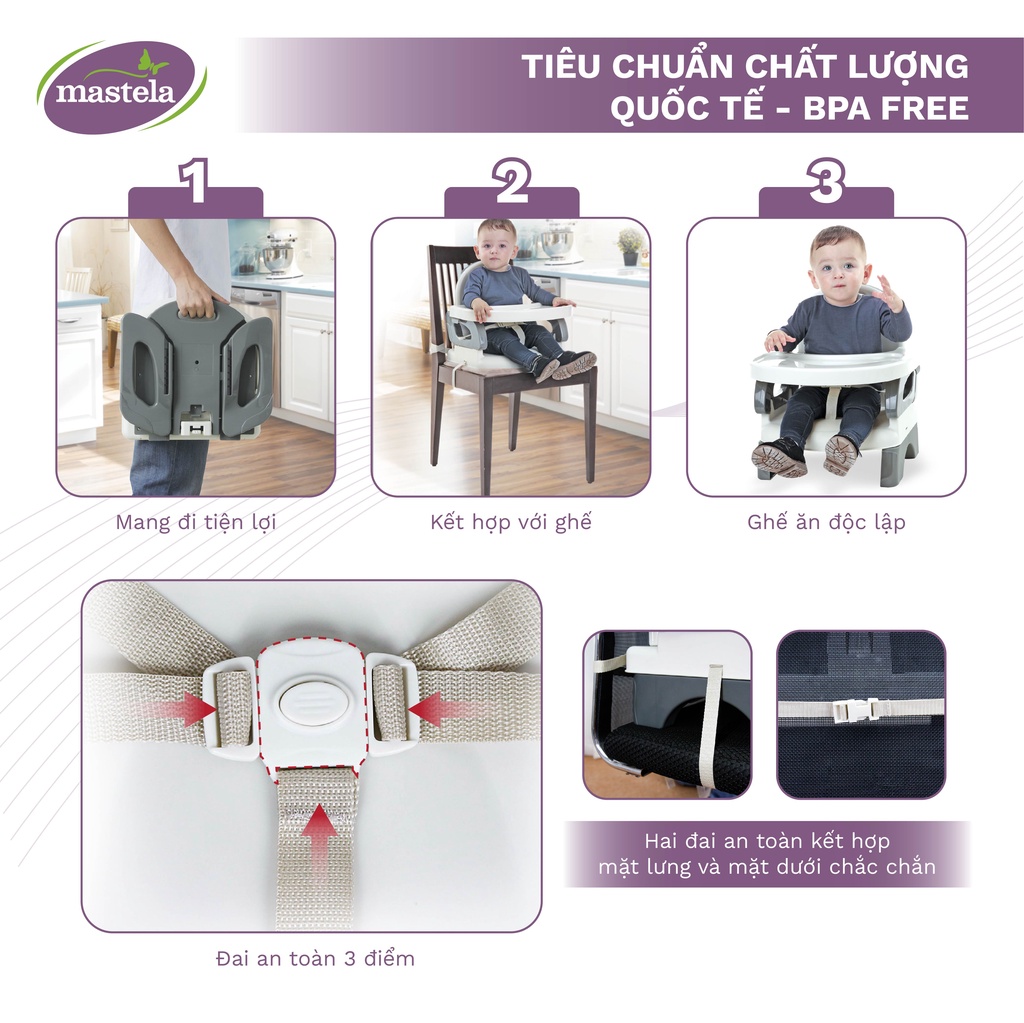 Mô tả Ghế ăn dặm gấp gọn cho bé tiện lợi Mastela 07330 - ghế ăn du lịch - hàng chính hãng - 5