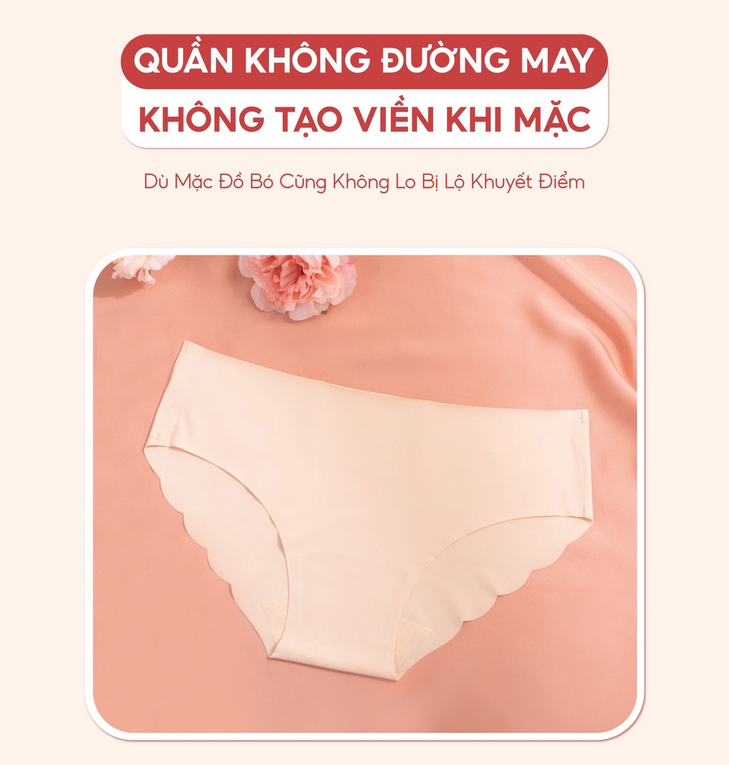 Mô tả COMBO 4 Quần Lót Su Đúc Mát Lạnh Thiết Kế Chữ V Không Đường May Không Lộ Viền Khi Mặc Loirechic QSD04 - Màu Da - 3