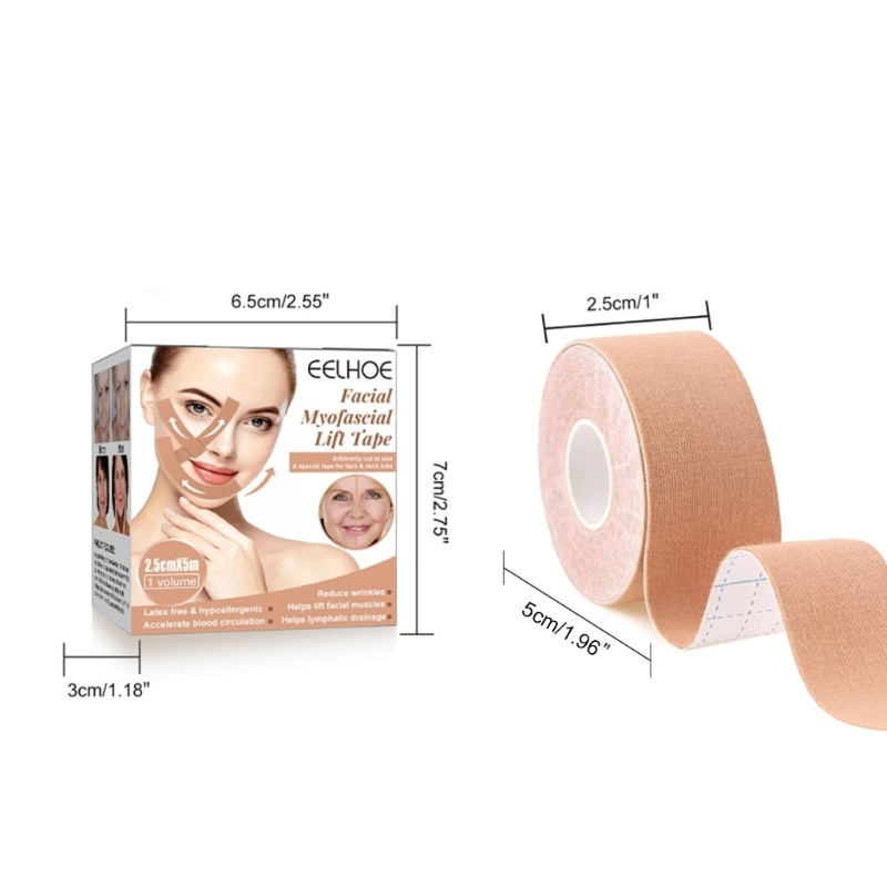 Băng nâng cơ mặt chống nhăn PPY 5m Miếng dán chống đóng băng Độ đàn hồi Miếng dán da