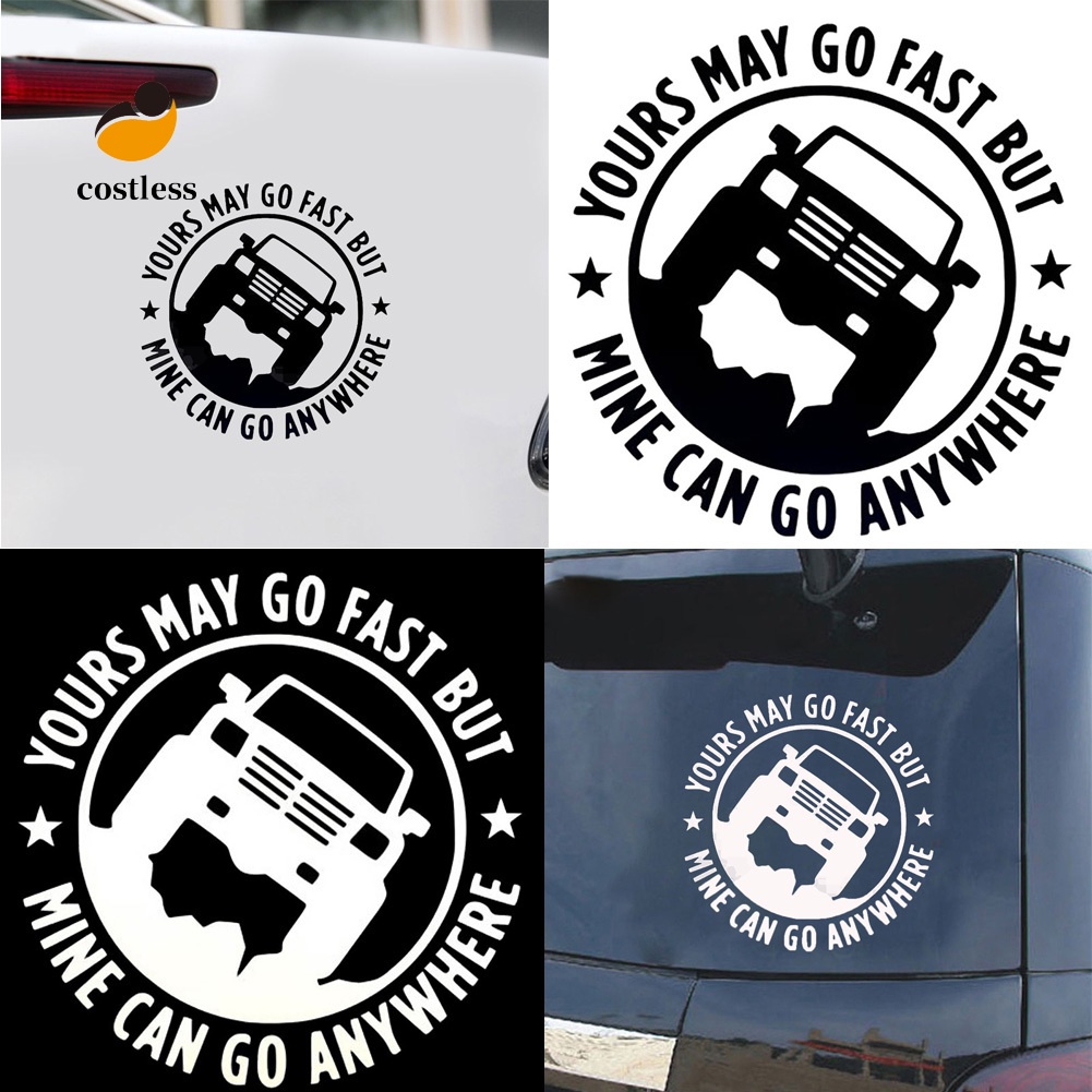 Chi Tiết| Decal DáN Trang Trí HìNh Chữ Vui NhộN Cho Xe Hơi/Xe TảI 4X4