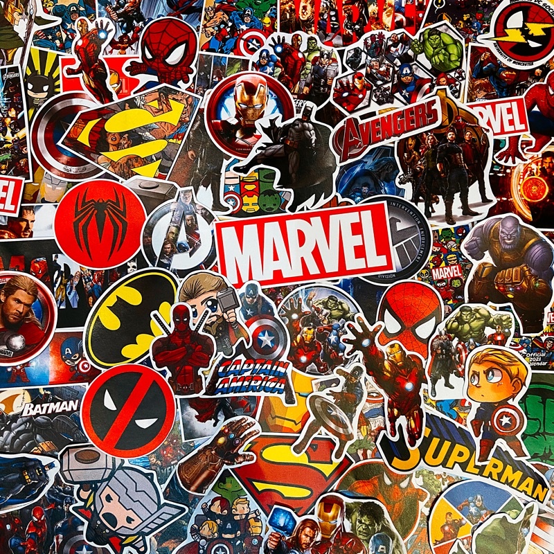 STICKER MARVEL / Avengers - Hình dán laptop, nón bảo hiểm, máy tính ...