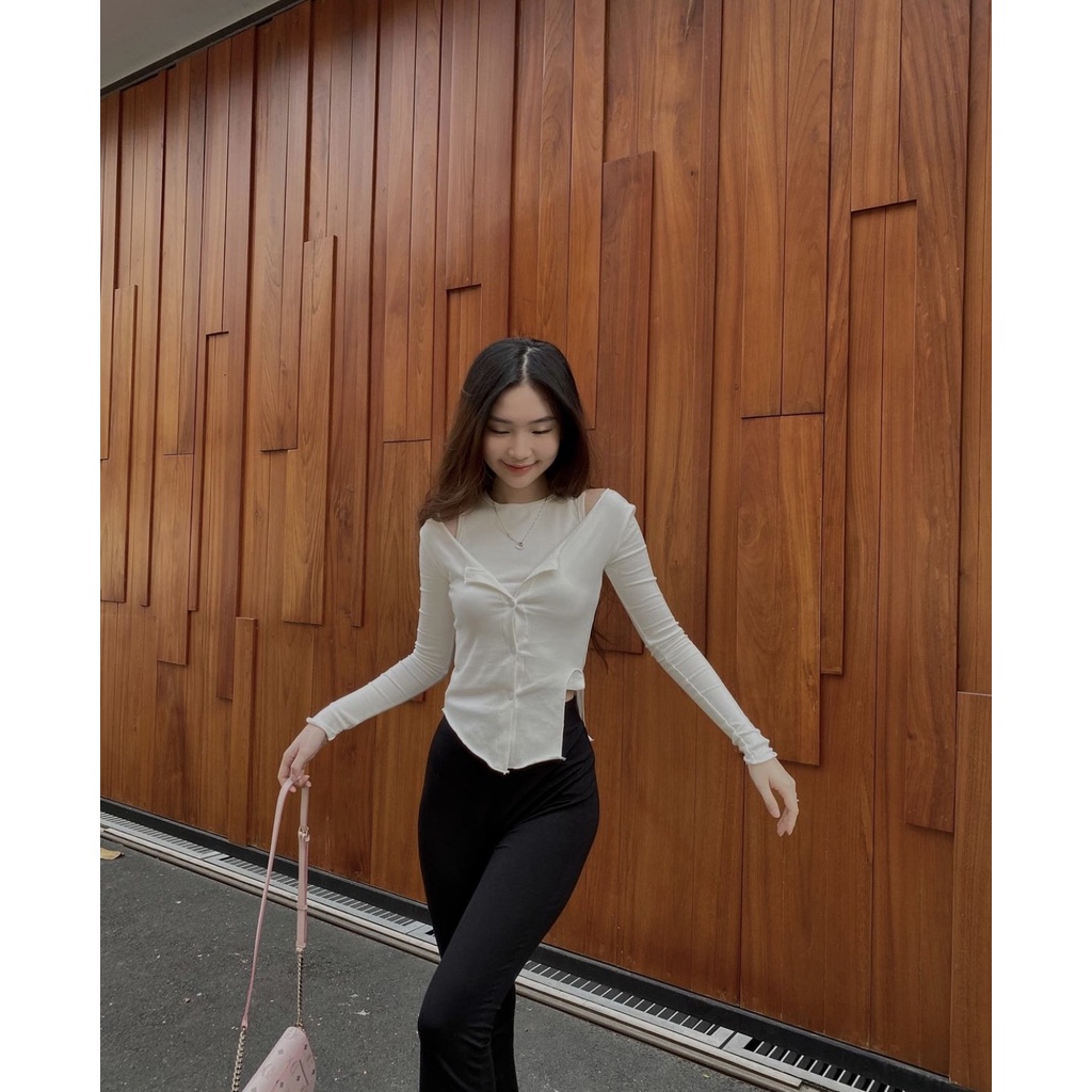 SET HAI ÁO TAY DÀI VÀ BALO TÁCH LẺ PHỐI XINH XẮN - PEACH TOP