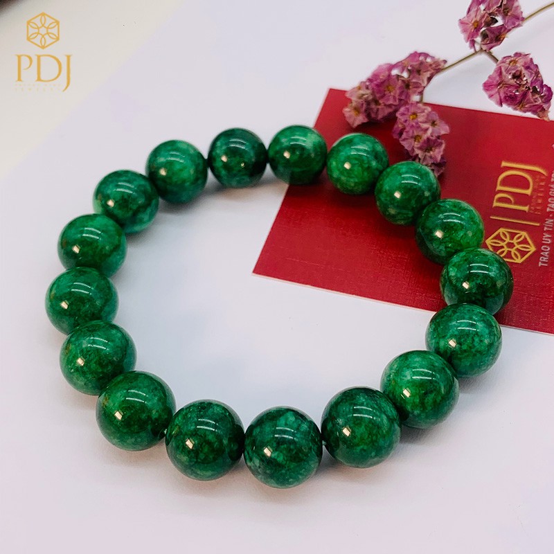 Ảnh Vòng tay đá mã não xanh lục PDJ - Kèm hộp đựng cao cấp - Trang sức PDJ - PD0028 3