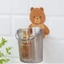 Cốc gấu dán tường để bàn chải đánh răng để đồ hình gấu có lỗ thoát nước tiện lợi Retoanquoc