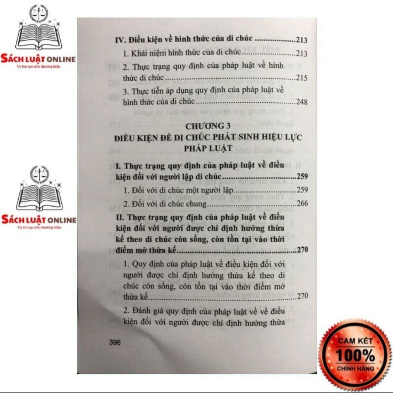 Sách - Di chúc và điều kiện có hiệu lực của di chúc