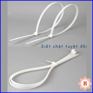Set 100 Dây thít nhựa đầu khóa zip dẻo dai chịu lực tốt { H }