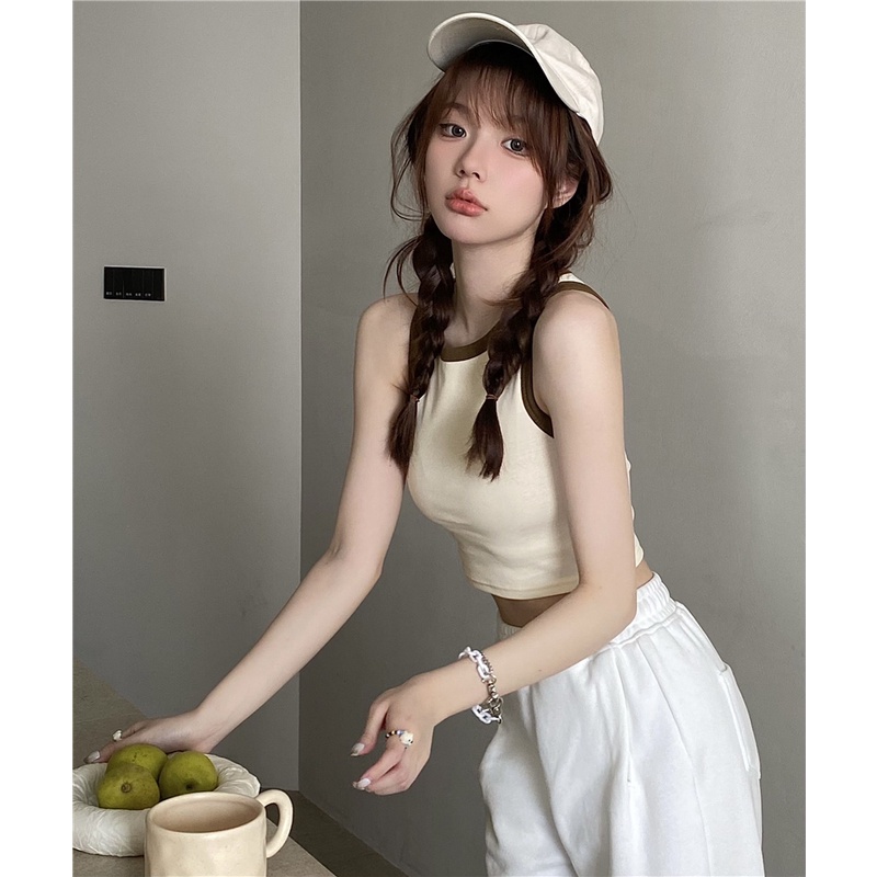 [Có sẵn] Áo Ba Lỗ Croptop Phối Viền RANSHI Hot Trend Siêu Xinh Chất Mát Dễ Dàng Phối Đồ Quanh Năm - RA062