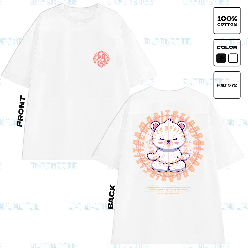 Áo thun INFINITEE Fni0572, Thun 100% Cotton - form rộng Unisex.