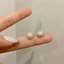 Khuyên tai NU300 viền đá phối ngọc trai nhân tạo cực sang