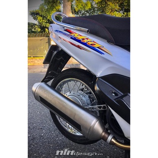 Tem Rời Dán Xe Mio Nhỏ Mẫu Trắng Xanh Cực Đẹp, Hàng 3 Lớp Chất Lượng Cao .Team Decal