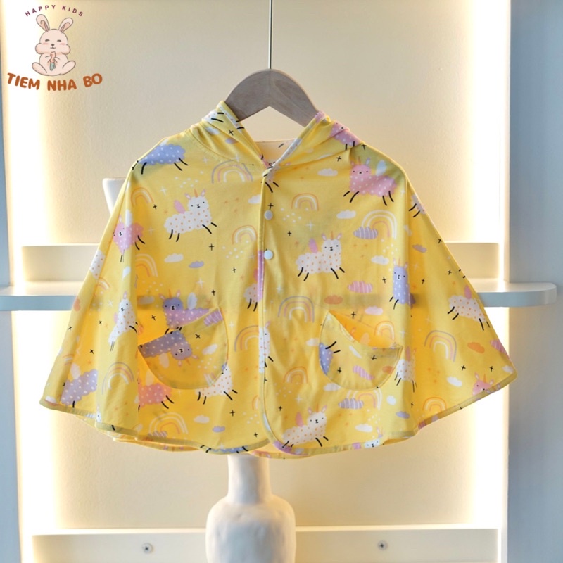 Áo choàng chống nắng cho bé chất liệu cotton cao cấp không kèm kính chắn Tiệm Nhà Bơ