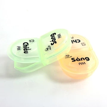 Hộp chia thuốc uống theo ngày tiện lợi - Hộp chia thuốc 2 ngăn