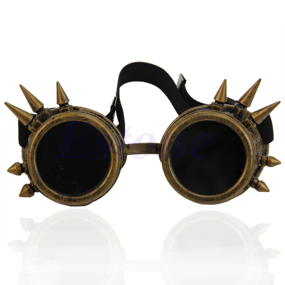 Kính Bảo Hộ Đính Đinh Tán Hóa Trang Phong Cách Steampunk Gothic Punk