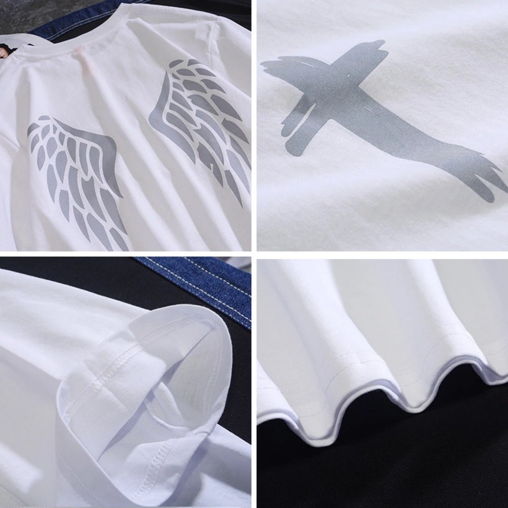 Áo thun Stee Cổ tròn  Phản quang WINGS PLUS Localbrand ICVCVVNI Unisex Menwear