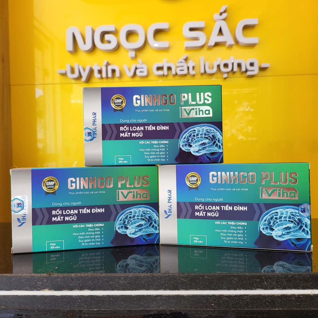Ginkgo Plus Viha (Bổ não, Rối loạn tiền đình, Mất ngủ) | Shopee Việt Nam