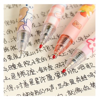 ✨ Combo 3 Bút Bi Bấm Mực Đen – Trơn Đều – In Hình Dễ Thương – Thỏ Hồng VPP ✨