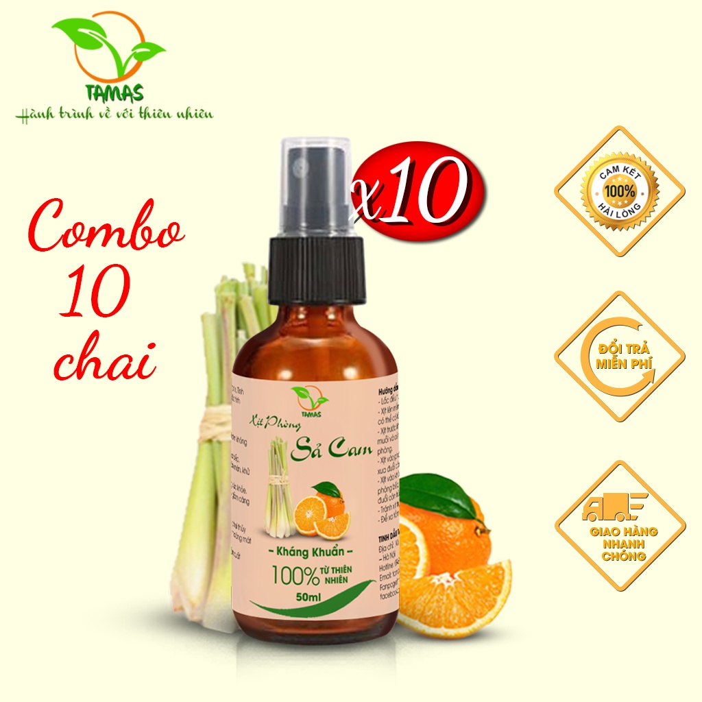 Ảnh Combo 10 Chai Xịt Thơm Phòng Đuổi Muỗi 50ml 1