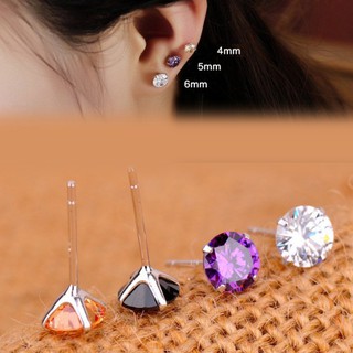 Bông tai nụ đá nhân tạo bạc 925