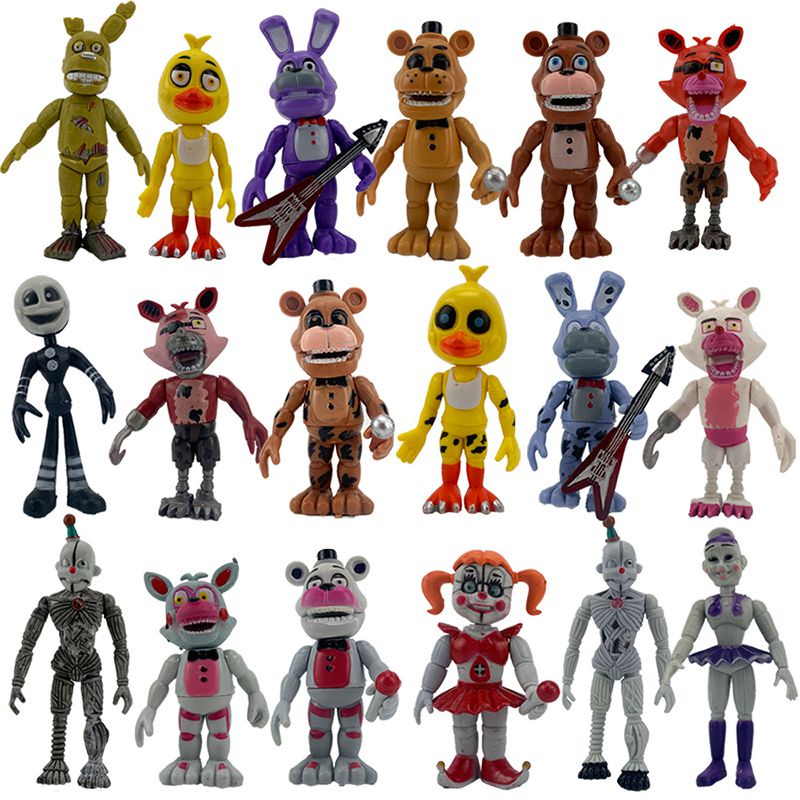 Fnaf Năm Đêm Tại Freddy 's Foxy Chica Bonnie Hình Đồ Chơi Đa Phong Cách Trẻ Em Đồ Chơi Miếng Để Sưu Tập