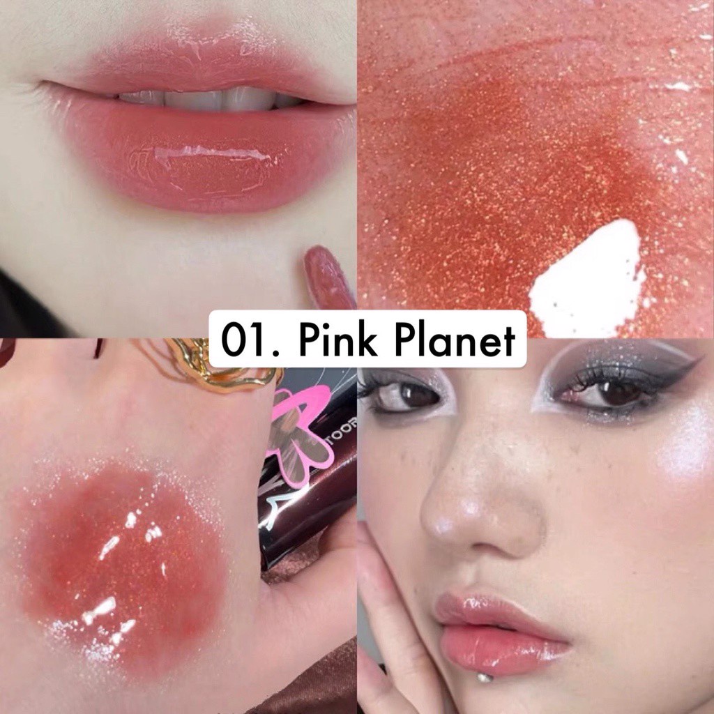 Son Tint Bóng Thỏ Đen Hồng CAPPUVINI Lip Gloss Shopee Việt Nam