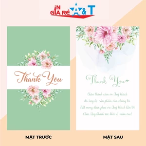 <GIÁ siêu RẺ> THẺ CÁM ƠN, THIỆP CÁM ƠN MÀU XANH1 - 100 CÁI