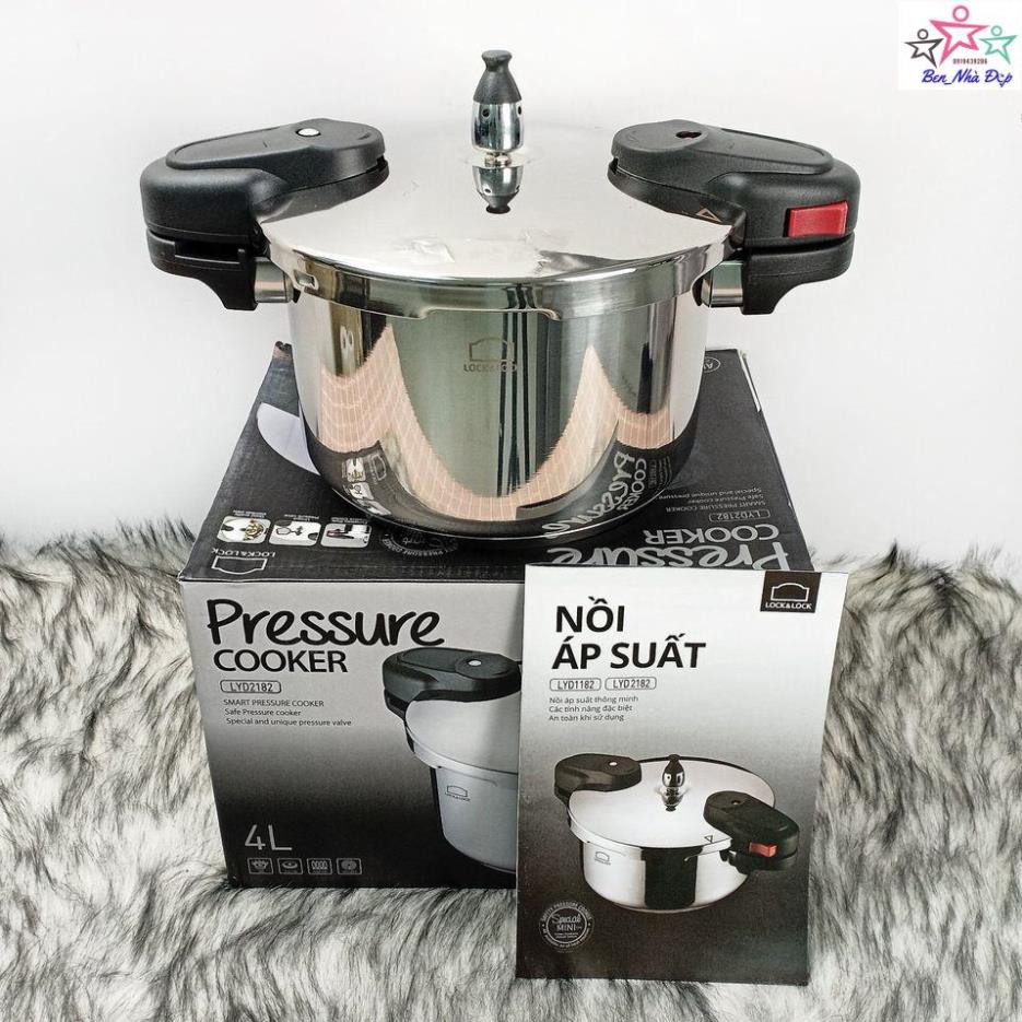 NỒI ÁP SUẤT BẰNG INOX LOCK&LOCK 3L LYD1182 (Ben_NhaDep) | Shopee Việt Nam