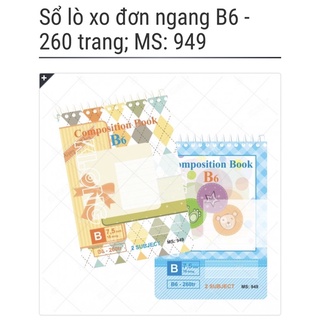 KLONG - Sổ tay gáy lò xo KÉP/ lò xo ĐƠN ngang B6 - 260 trang; MS: 939 / 949🐻🌸