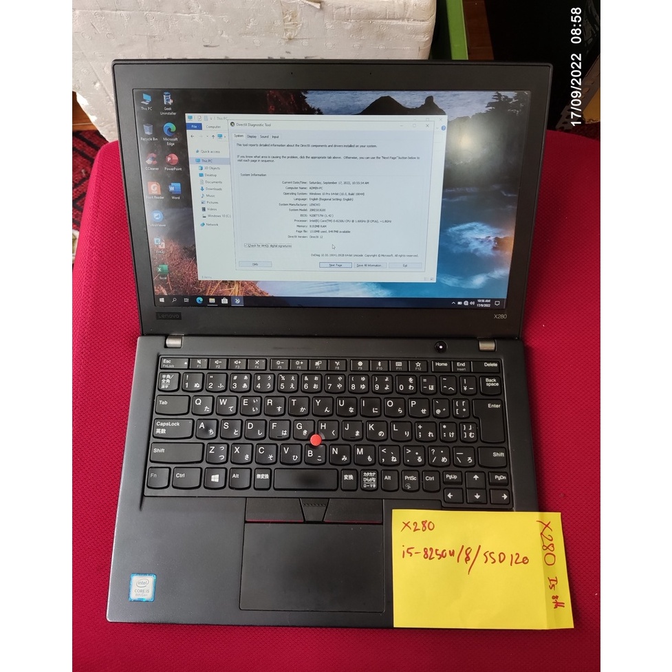 Laptop Lenovo Thinkpad X280 (i5 8250u/ 8G/ SSD M2 256Gb) | Shopee