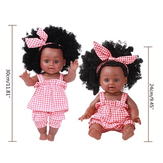 Búp Bê Bé Gái Ngủ Trên Da Đen Đáng Yêu 30cm Giống Thật Thích Hợp Cho Các Bữa Tiệc