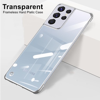 Ốp Lưng Trong Suốt Không Khung Cho Samsung Galaxy S24 S23 S22 Plus S21 Ultra S21 FE Ốp Lưng Nhựa Cứng Trong Suốt Mỏng Cho Note 20 Ultra S20 Plus T01