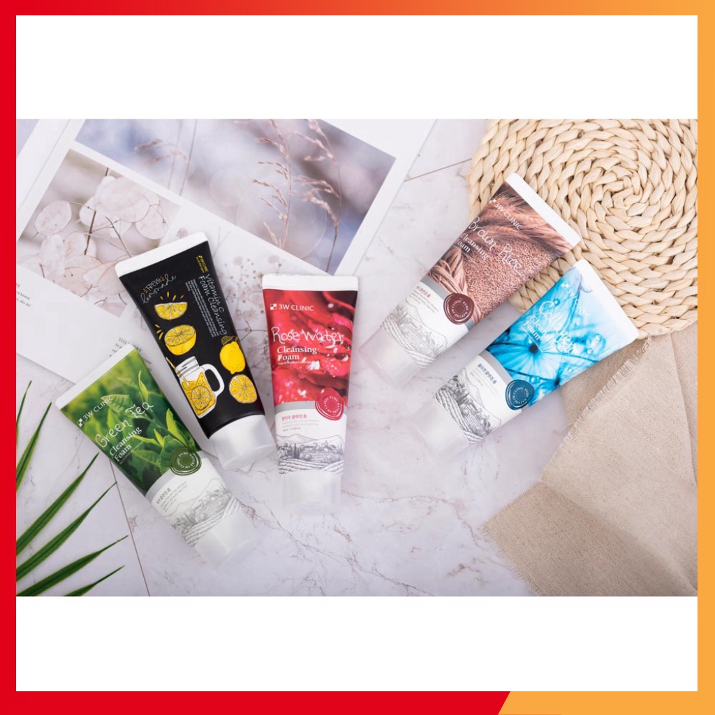 [Chính Hãng] Sữa Rửa Mặt 3W Clinic 100ml Hàn Quốc - 1 Tuýp