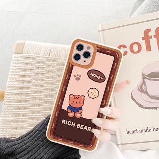 Ốp iphone - Ốp lưng iphone cạnh vuông viền camera Mun Bear dành cho ip 6 đến 16promax - G46