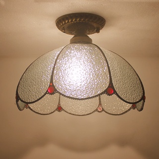 Đèn LED E27 Gắn Trần Nhà Bằng Kính Phong Cách Cổ Điển Dùng Trang Trí