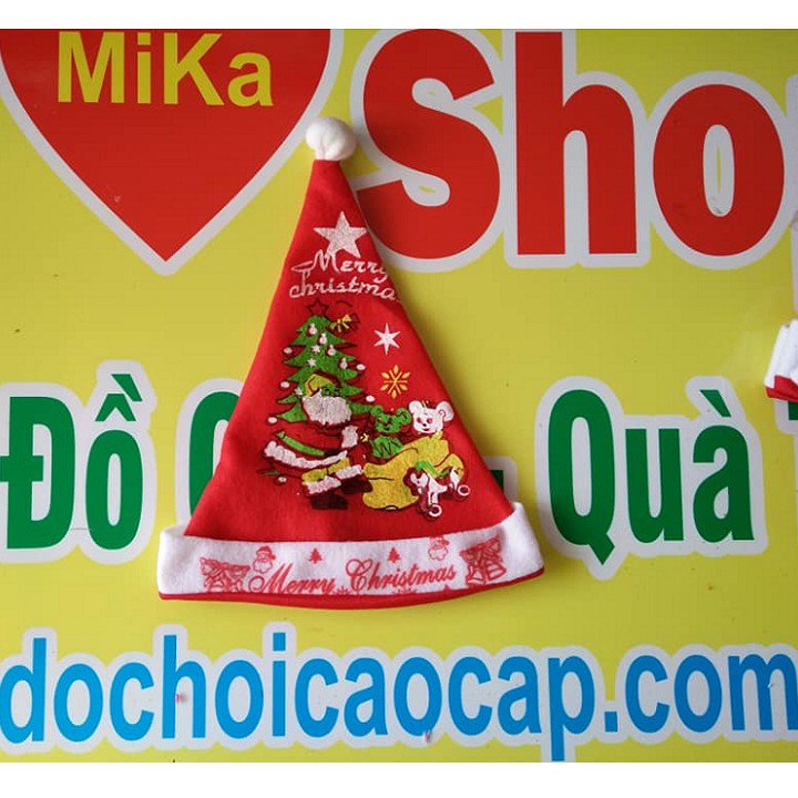 5 Mũ ông già Noel chất nỉ - cỡ lớn