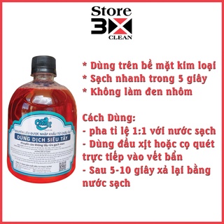 DUNG DỊCH RỬA XE 3X SUPER CLEAN  1000ML VÀ OCEAN 500ML TẨY DẦU NHỚT RỈ SÉT DÙNG TRÊN MỌI BỀ MẶT