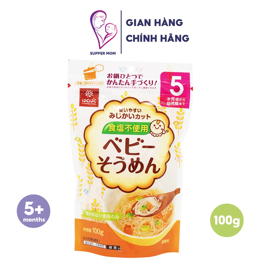 Ảnh Mì somen tách muối Hakubaku Nhật Bản gói 100g bổ dưỡng an toàn cho bé từ 5 tháng 1