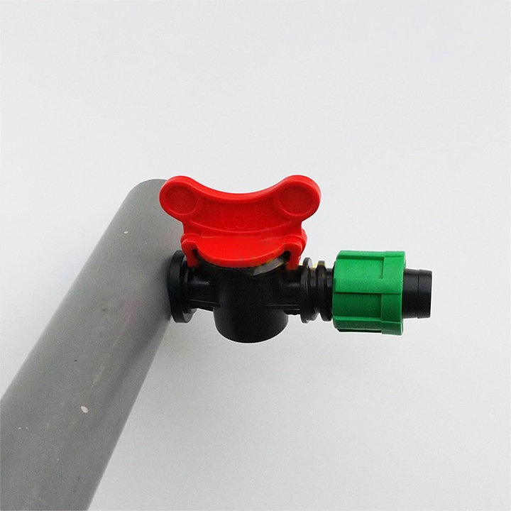 Van khởi thủy khóa ống nhỏ giọt dẹp 16mm kèm ron cao su