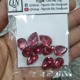 7- 10 viên Đá pha lê loại xịn đẹp lấp lánh làm trang sức, nguyên liệu làm trang sức, nguyên liệu Handmade
