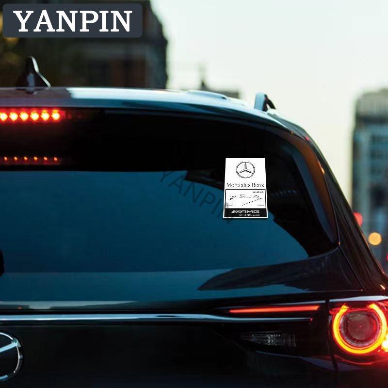 Mercedes Benz Miếng Dán Tĩnh Điện Trang Trí Kính Chắn Gió Xe Hơi W211 W124 GLB GLC W202 W176 W177 AMG W212 W213 AMG GT63 W210 6X6 W117 W123  W205 W204 W203 W220