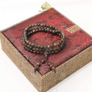 Vòng Tay Trầm Hương Chuỗi Tràng 108 Hạt 4mm Trầm Sánh Chìm - Mộc Trầm Hương MTH