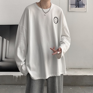 Áo thun nam size M-5XL tay dài dáng rộng thời trang mùa đông phong cách Hàn Quốc