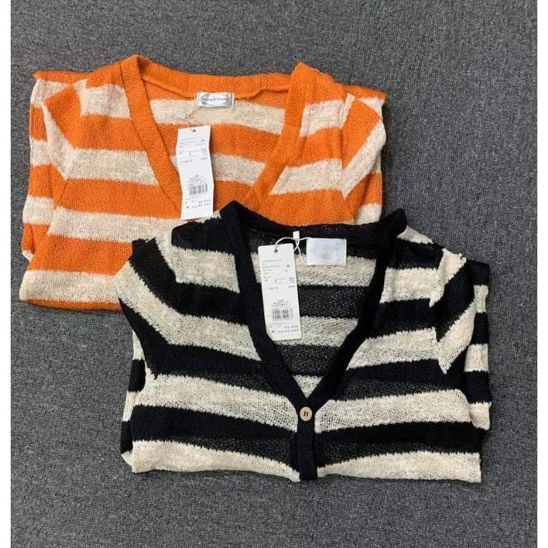 Áo khoác cardigan len dệt kim vintage cúc gỗ xuất Nhật