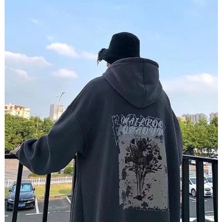 Áo Khoác Hoodie Tay Dài Dáng Rộng In Hình Phong Cảnh Mỹ Thời Trang Thu Đông Cho Cặp Đôi
