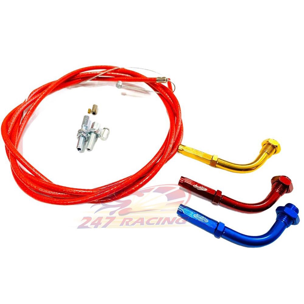 Combo Dây Ga Thái Đỏ tặng kèm Ống Ga Nhôm Dominoo gắn được nhiều loại xe máy