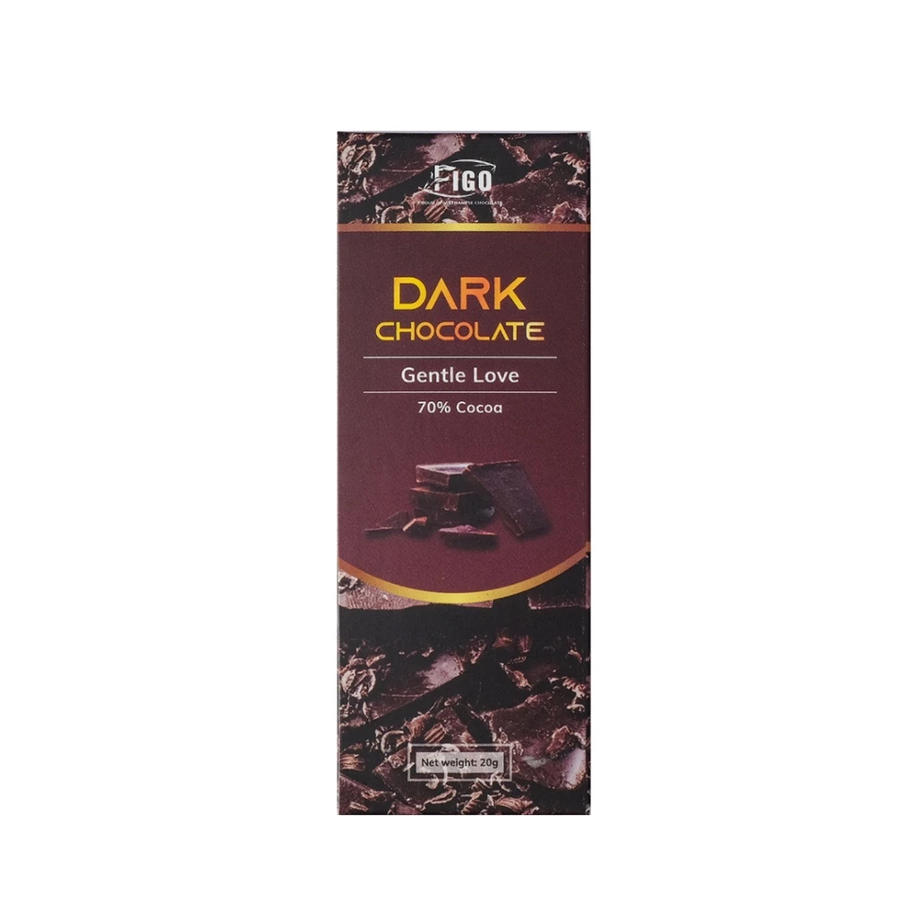 Combo 5 Thanh Dark Chocolate FIGO Đậm Vị Cacao Socola Đen 20G