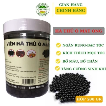 Hà thủ ô mật ong rừng Tam Đảo 500gr, viên hà thủ ô đỏ cải thiện rụng tóc hói đầu đen tóc sau 1 liệu trình đảm bảo VSATTP