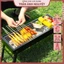 Bếp Nướng Than Hoa Ngoài Trời Không Khói Gấp Gọn - Bếp Nướng Than Inox Dã Ngoại BBQ Tiện Lợi Đi Du Lịch, Kèm Vỉ Nướng