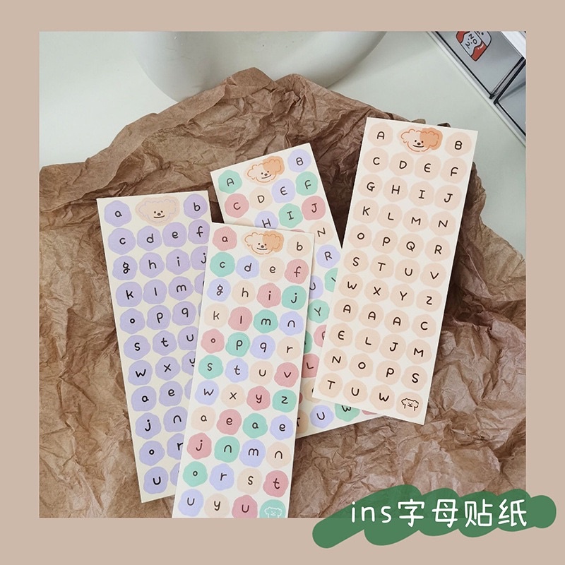 Sticker chữ dán nhiều màu sắc dễ thương | Shopee Việt Nam