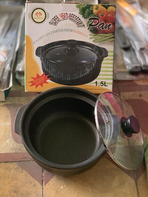 NỒI ĐẤT ĐEN NẮP KIẾNG KHO CÁ , KHO THỊT 0,5lít , 1.0lít , 1.5lít , 2.0lít