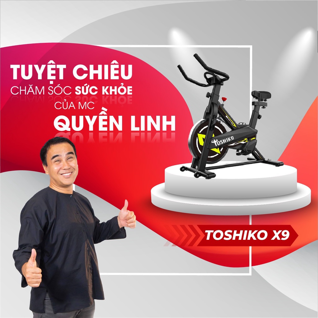 Mô tả Xe đạp tập thể dục thể thao tại nhà TOSHIKO X9 cao cấp cảm biến nhịp hàng chính hãng tim bảo hành 3 năm - 1